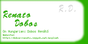 renato dobos business card