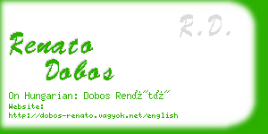 renato dobos business card